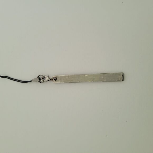 Authentic GUCCI Cell Phone Key Bag Charm Plaque Metal Silver Tone Designer - Picture 3 of 8